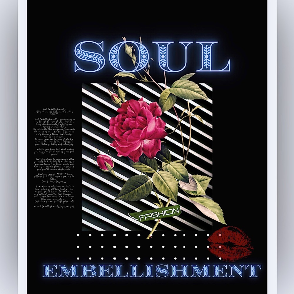 SOUL Embellishment’s Rose Graphic Designer Streetwear Fashion Iconic Sweatshirt - Picture 7 of 16